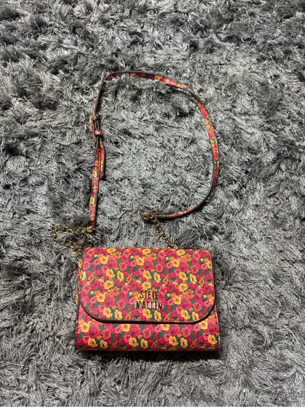 Steve Madden Floral Crossbody Bag - Pink & Yellow Floral